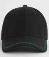 BB166R B166R Beechfield Match Day Cap Black / Kelly Green colour image